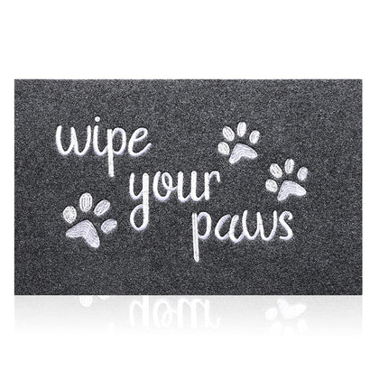 HLFMVWE welcome door mat front entry with durable surface captures dirt and wipes paws.
