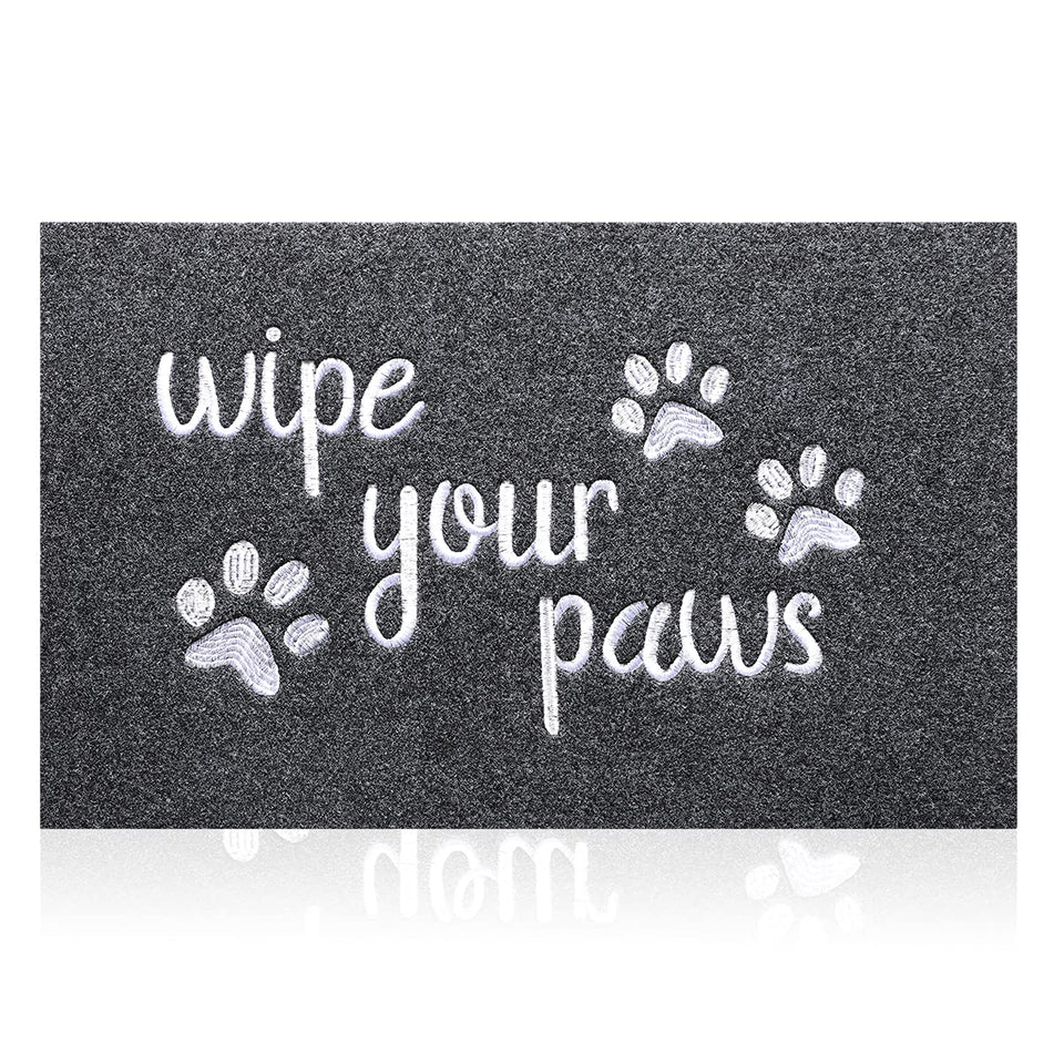 HLFMVWE welcome door mat front entry with durable surface captures dirt and wipes paws.