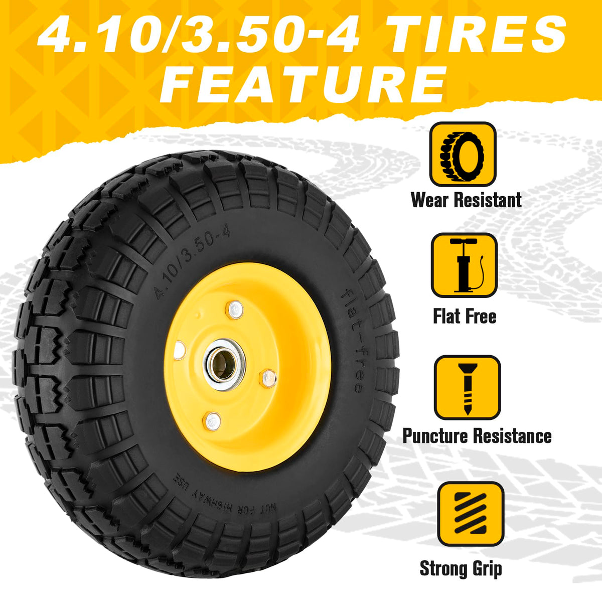 HLHgirl garden cart 10-inch tire for yard work and mowing.