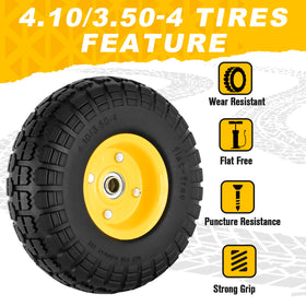 HLHgirl garden cart 10-inch tire for yard work and mowing.