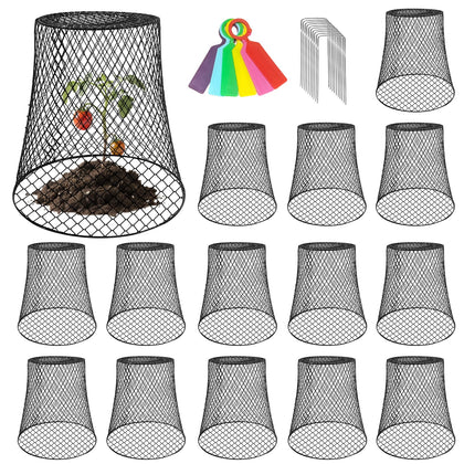 Hlimior chicken wire cloche cover over plant safeguards seedlings while allowing air and light