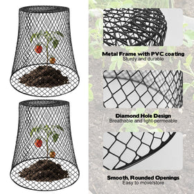 Hlimior PVC-coated metal cloche offers durable protection against pests and weather.
