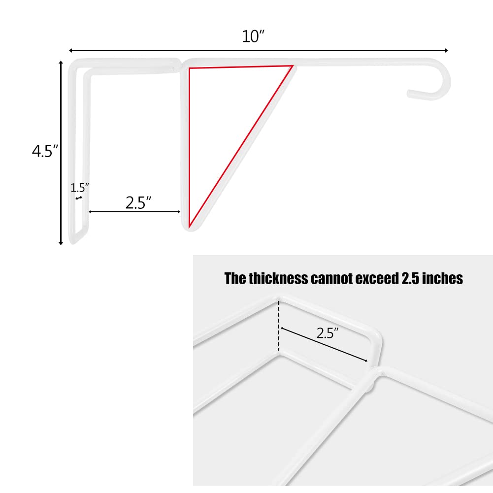 Hlimior fence hook with large 10-inch hanging area ideal for baskets.