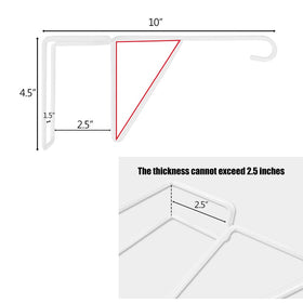 Hlimior fence hook with large 10-inch hanging area ideal for baskets.