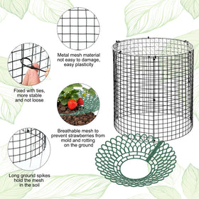 Hlimior green frame detail highlighting sturdy outdoor garden cages