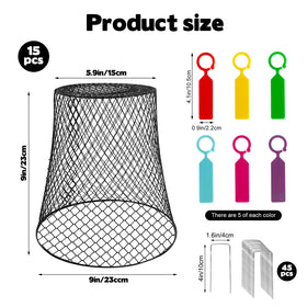 Hlimior metal garden netting with stakes provides secure, reusable plant protection from animals