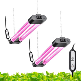 Hlite 16-inch two-pack grow lights offer linkable indoor full-spectrum lighting for plants.