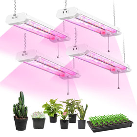 Hlite 4-pack 16-inch adjustable full-spectrum grow light for seedling care