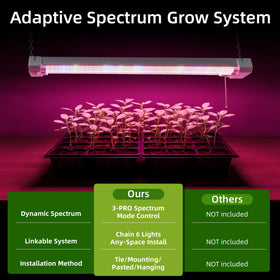 Hlite full-spectrum light supports seedling to bloom stages for healthy growth.