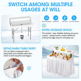 HLPB durable HDPE top and steel legs supporting 440 pounds