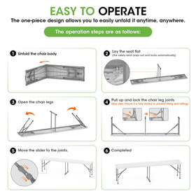 HLPB folding bench stores neatly in the trunk or closet