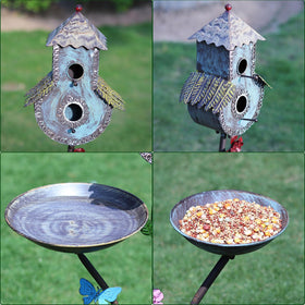 HLQMFHT cast-iron-base delivers a sturdy, weather-resistant focal point for outdoor spaces.