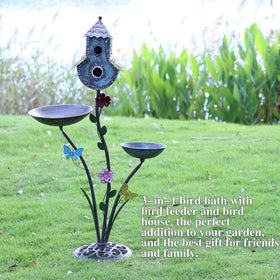 HLQMFHT pastoral-garden-decor with antique finish blends into any yard.