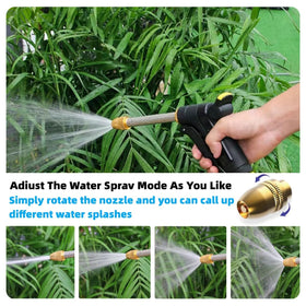 Ergonomic buckle handle enables continuous water flow without squeezing.