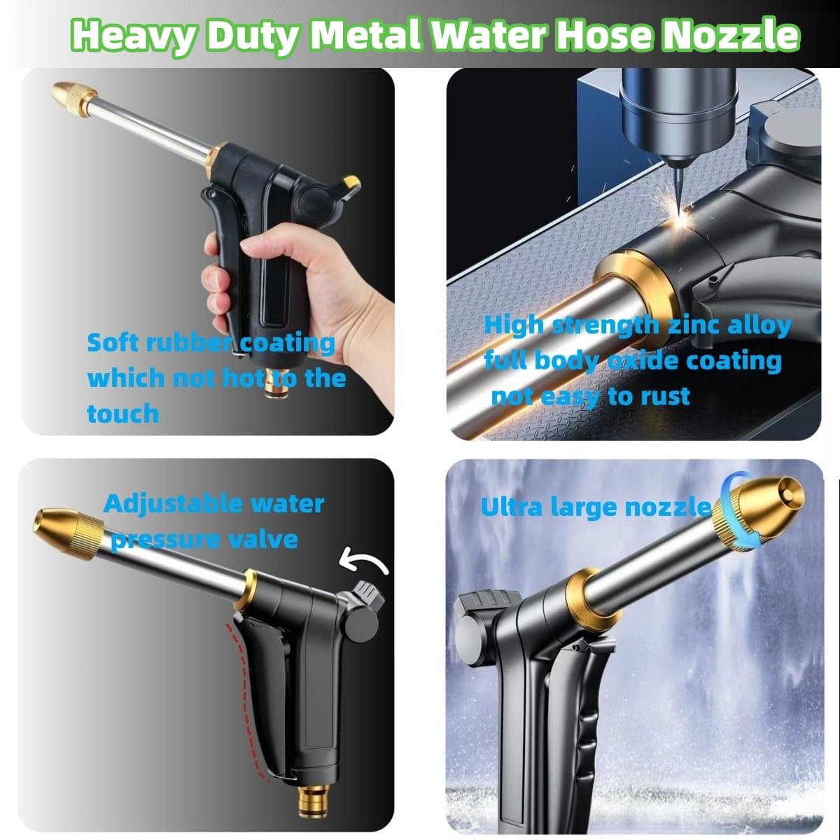 All-metal body with gasket resists leaks and corrosion.
