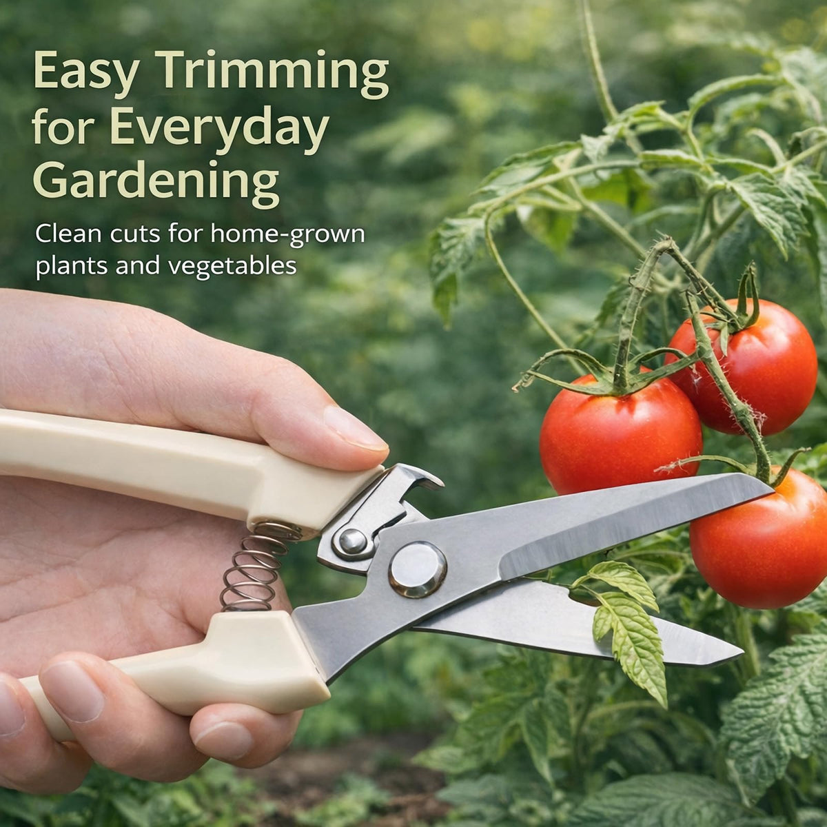 Hmaczoe pruning shears ideal for flowers and herbs in garden use.