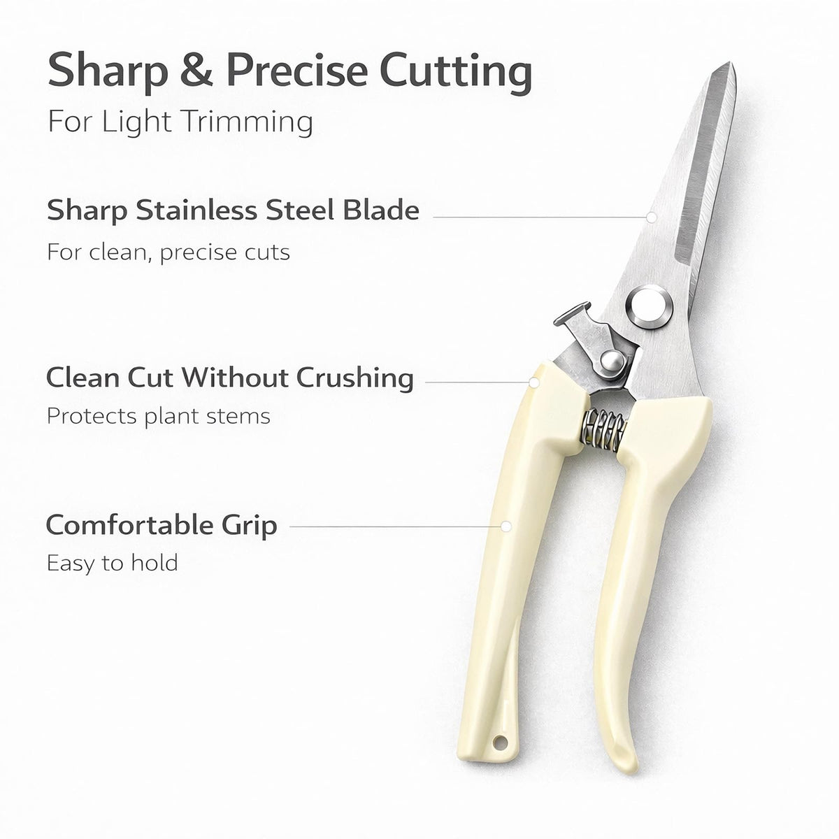 Hmaczoe pruning shears safety lock engaged for safe storage.