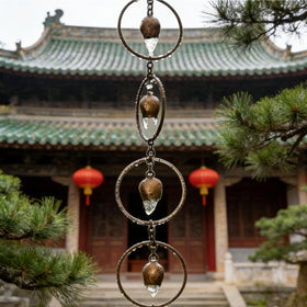 HMDIUM rain chains 47inch bell design create a tranquil outdoor water feature.
