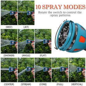 HmiL-U 10-pattern spray for versatile watering and cleaning.
