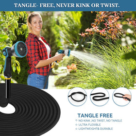 HmiL-U compact storage hose 50ft coils neatly for space-saving outdoor storage.