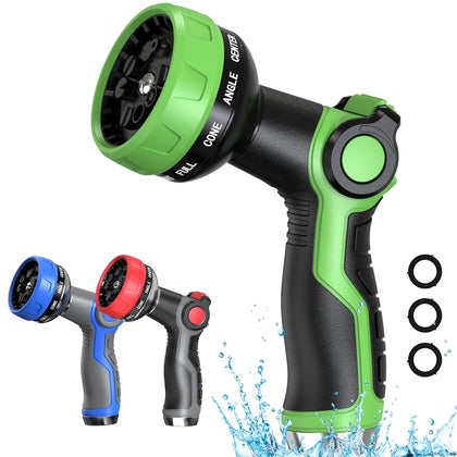 HmiL-U hose nozzle showing ten patterns for versatile watering.