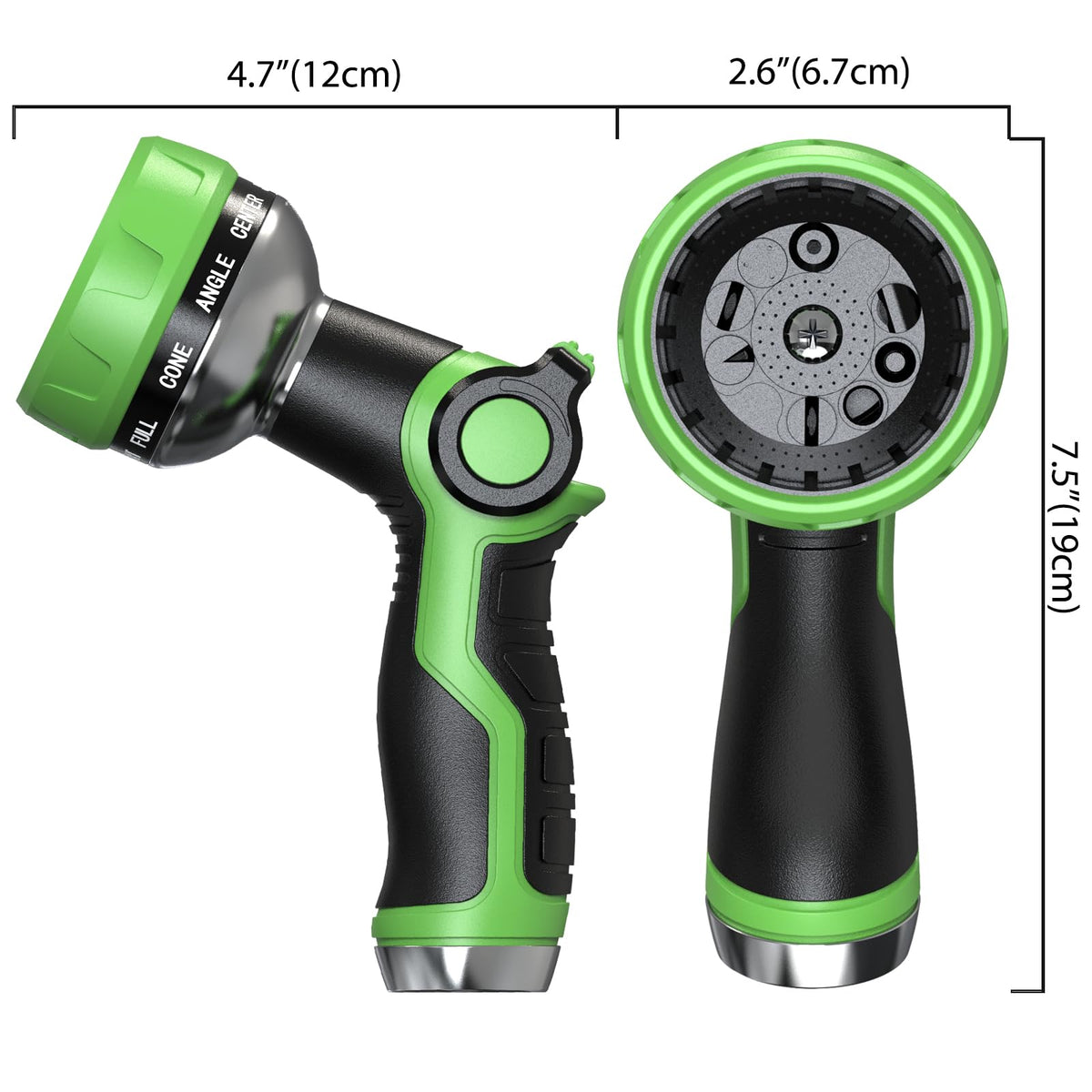 Three leak-proof gaskets on the HmiL-U nozzle for a secure seal.