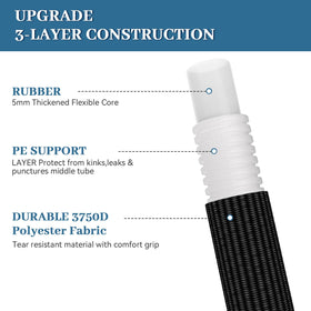 HmiL-U lightweight flexible hose 50ft for easy handling and reduced drag.