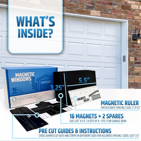 HMmagnets 1-car garage setup with faux panes for modern look