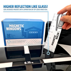 HMmagnets easy-install magnetic panels simplify a DIY garage door makeover.