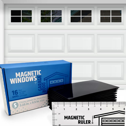 HMmagnets strong glossy garage window panel for curb appeal and realism