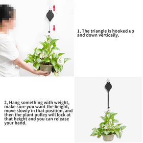 Hmxpls black indoor-outdoor hanger is ideal for pots, baskets, and feeders.