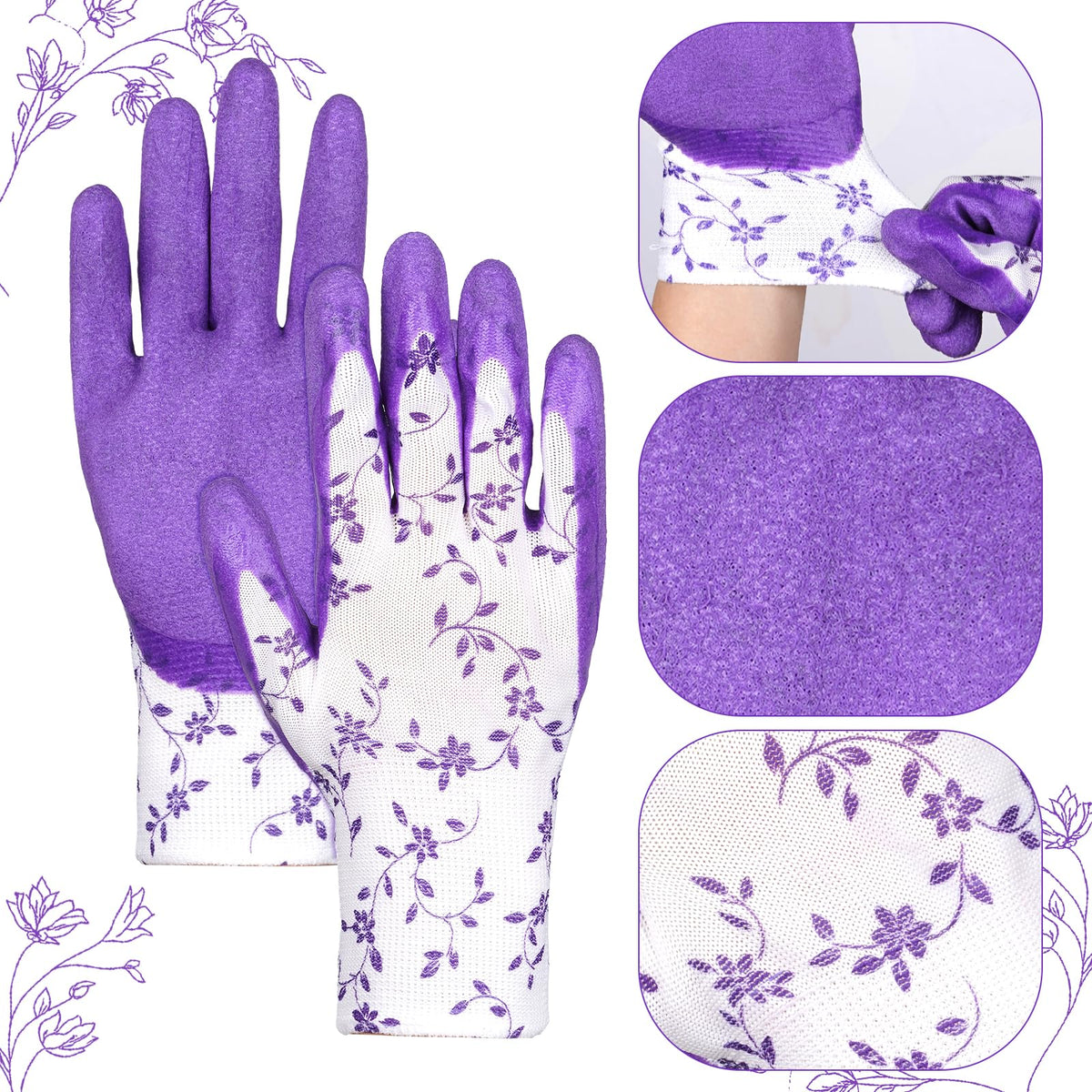 Hmxpls durable shell garden gloves protecting hands during tough yard tasks