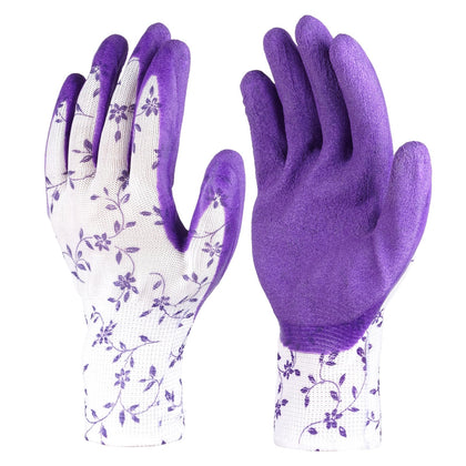 Hmxpls gardening gloves for women with breathable palm offering secure grip during pruning