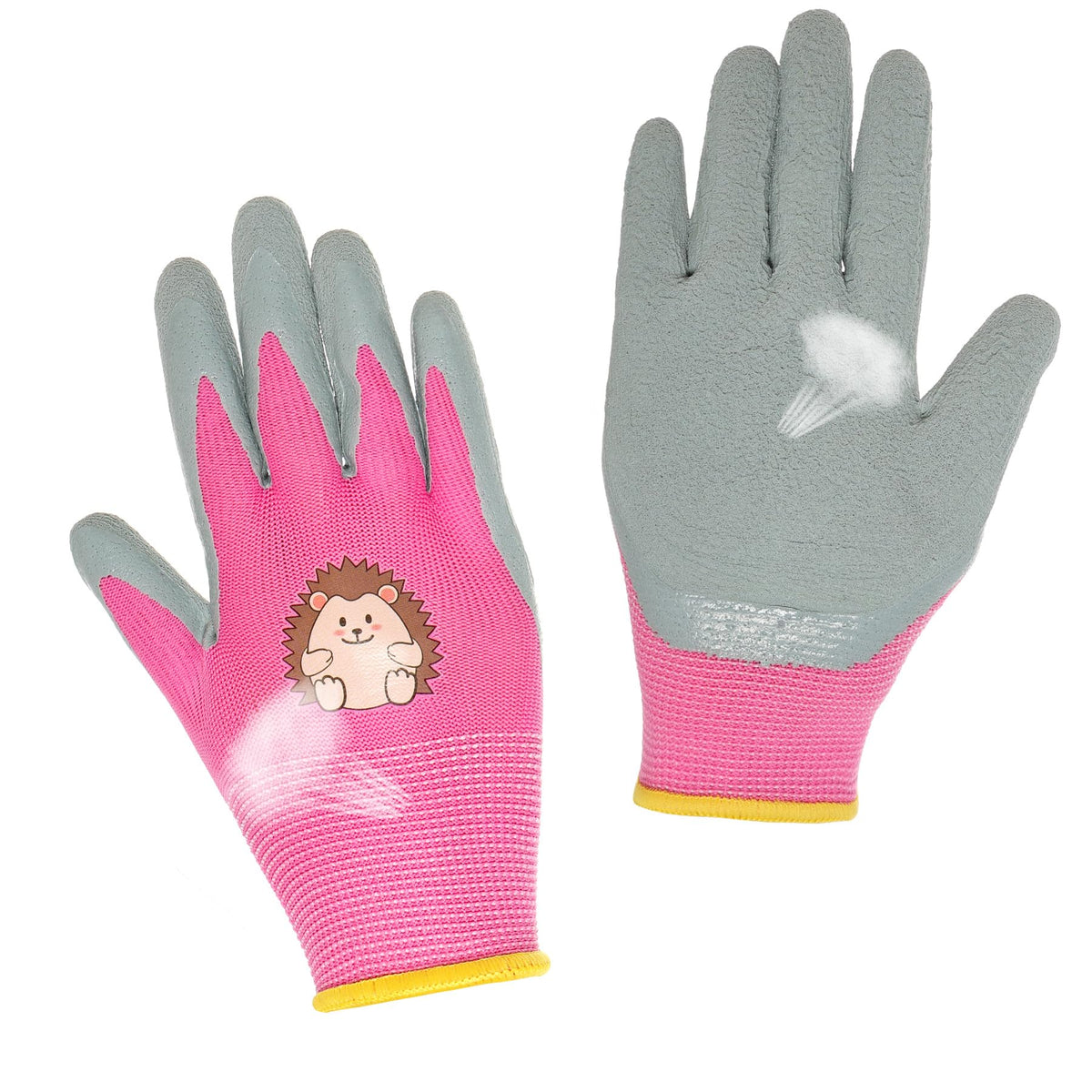 Hmxpls kids gardening gloves extended cuff, protects wrists during weed pulling.