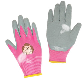 Hmxpls kids gardening gloves extended cuff, protects wrists during weed pulling.