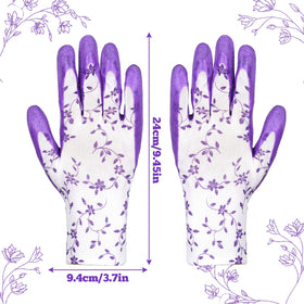 Hmxpls ladies garden gloves with latex coating for non-slip grip while digging and planting