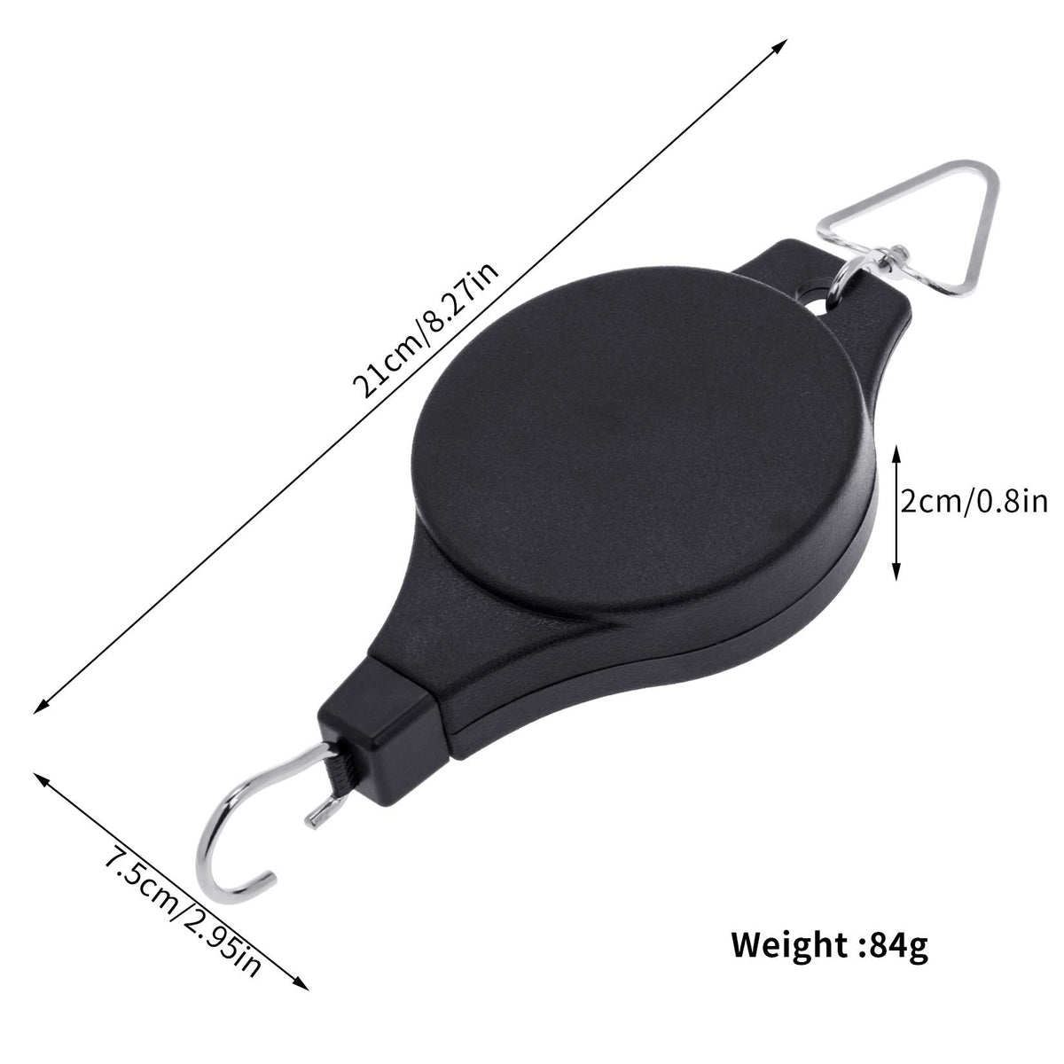 Hmxpls retractable hanger lowers easily for watering at reach.