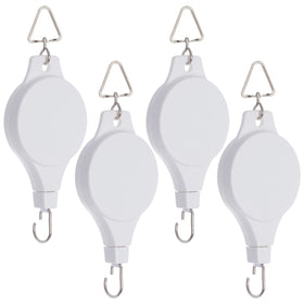 Hmxpls retractable plant pulley hanger in white enabling adjustable plant height