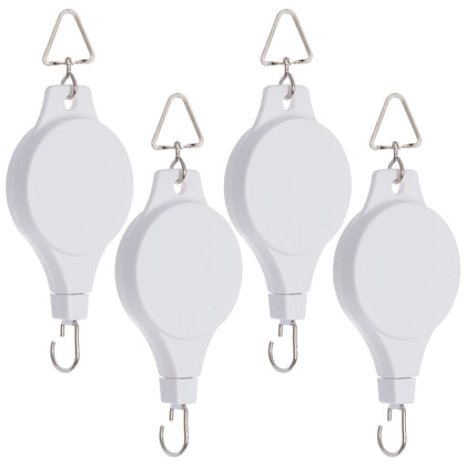 Hmxpls retractable plant pulley hanger in white enabling adjustable plant height