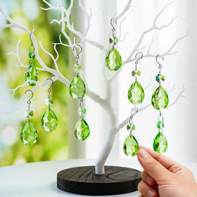 H&D HYALINE & DORA crystal suncatcher for wedding decor with green hue