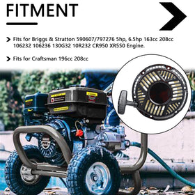 HNeekyr pull-start used in generators and pressure washers for readiness.