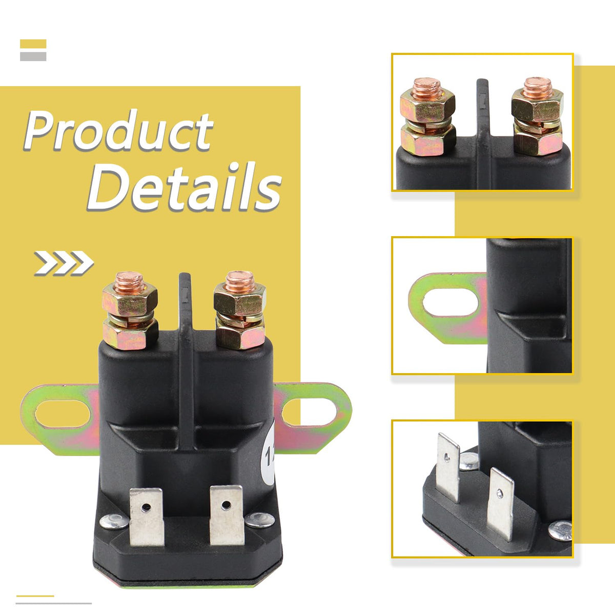 HNeekyr starter solenoid for John Deere GY22476 with steady engagement