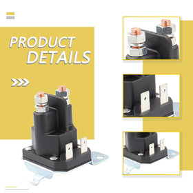 HNeekyr starter solenoid side view, compact replacement for mowers