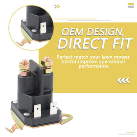 HNeekyr starter solenoid with top terminals for easy mounting and access.