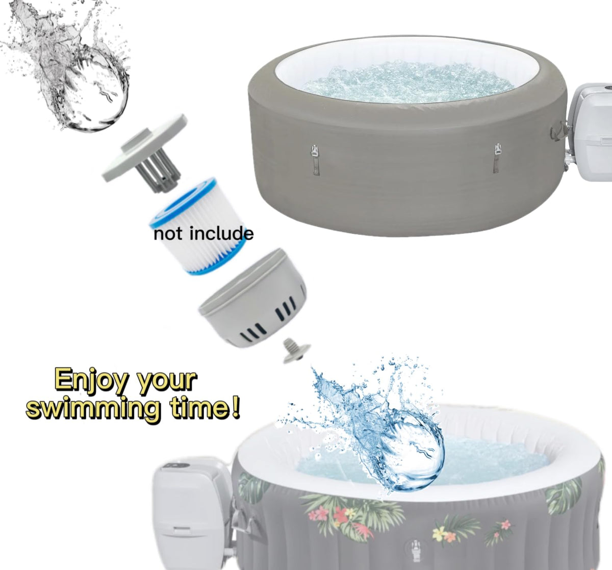 Hnemix filter housing durable plastic resists wear and chemical exposure.