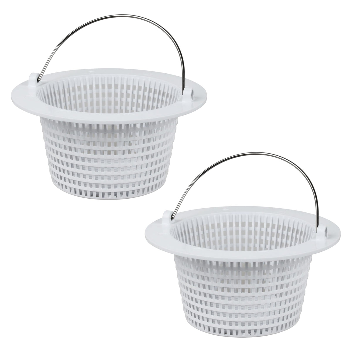 HNF SPX1091C front view skimmer basket with durable resin and sturdy handle.