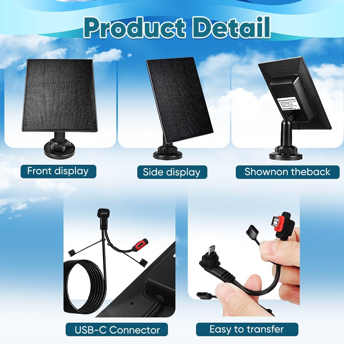 HNncheny compatibility with Blink Outdoor 4 provides solar power for extended operation.