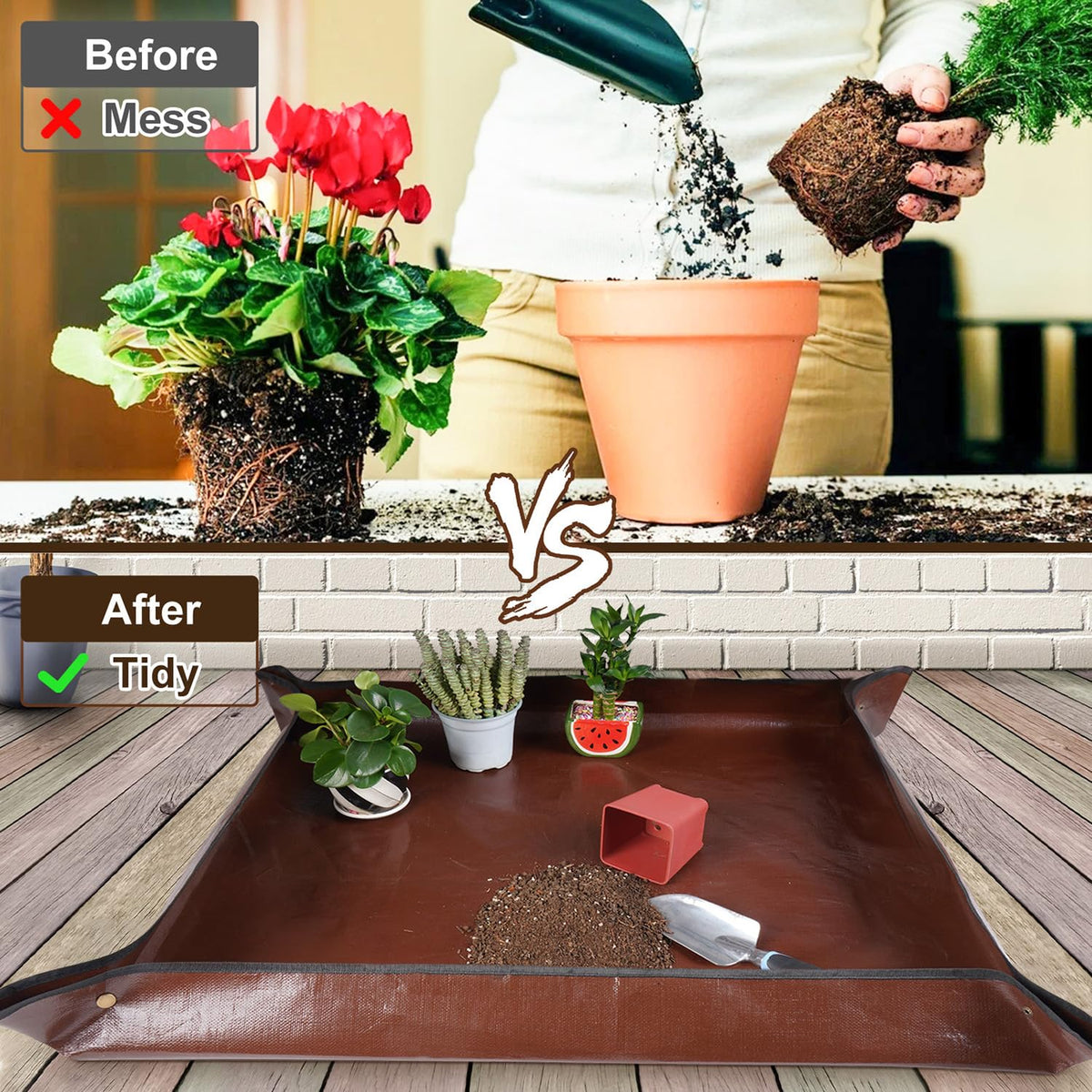 HNXTYAOB waterproof double-sided mat protects surfaces while potting