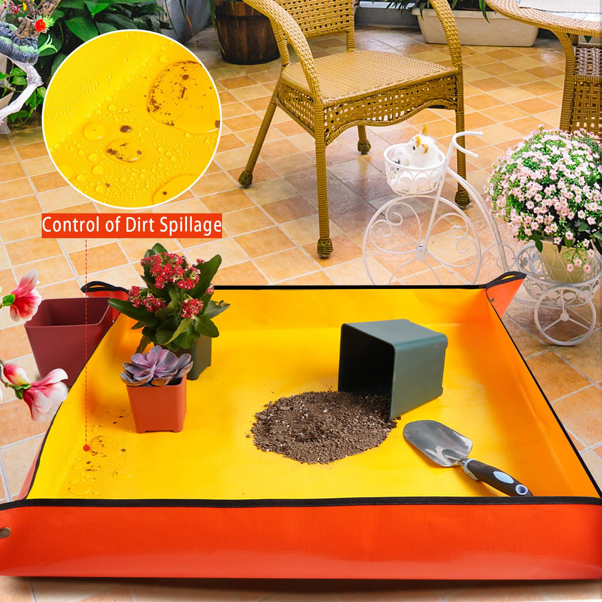 HNXTYAOB large dirt-contained potting mat for tidy potting sessions