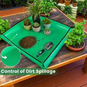 HNXTYAOB repotting mat containing soil during messy sessions